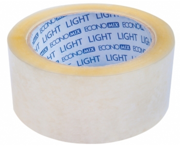 Стрічка клейка пакувальна 45 мм х 66 яр Economix light, прозора E47807