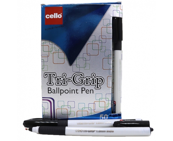 Ручка Cello Trigrip SKU 50Box1.0мм чорн.