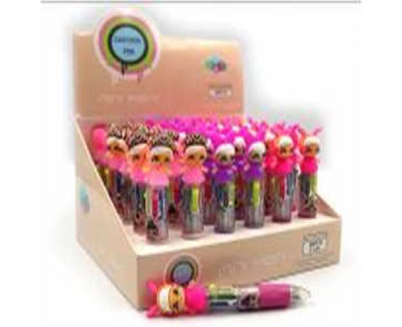 DSCN0646 Ручка кулькова дитяча 4 кольори mini 10см, 36шт / етикетка