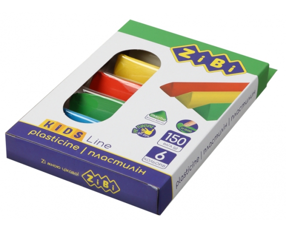 Пластилін 6 кольорів, 150 г, KIDS Line ZB.6225