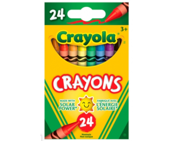 8496-24 Крейда воскова Crayons, набір 24 кол. 0,9*80мм,без етикетки