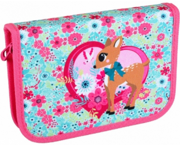 Пенал 1 від.1 відворот з/нап, Nature Quest,Deer Fantasy(girls), Tiger, NQ18-B12