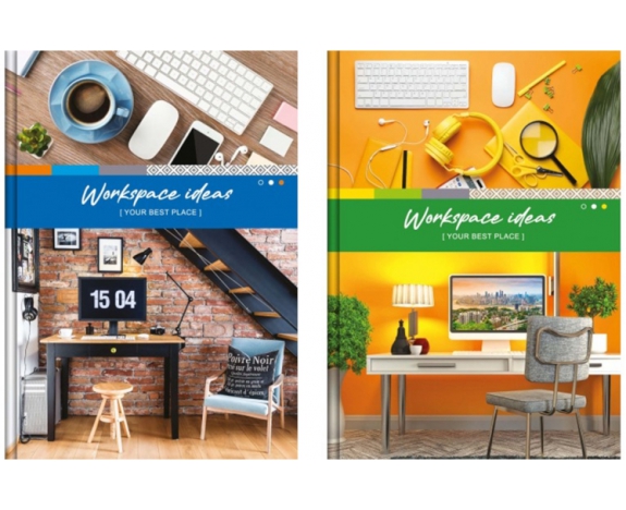 Зошит А5, 128 арк., серія «WORKSPACE IDEAS», з роздільниками, тв. паліт., мікс, ТП-89, Рюкзачок