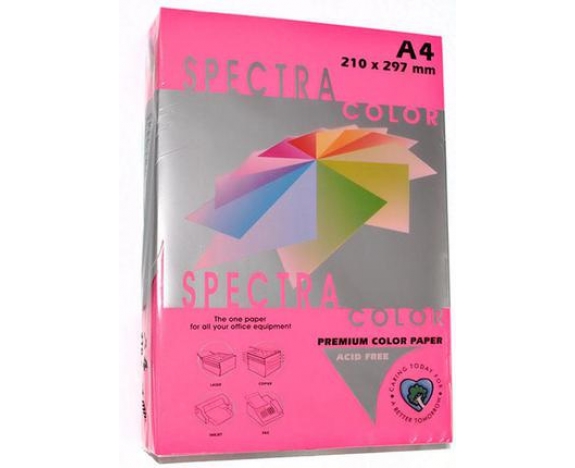 Кольоровий папір SPECTRA COLOR 100 аркушів А4 80 г/м, Cyber ??HP Red 350, малиновий, неон