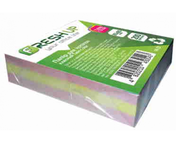 Блок паперу для нотаток 85х85мм., 200 арк., клеєний, Twin Color  Fresh Up, FR-22