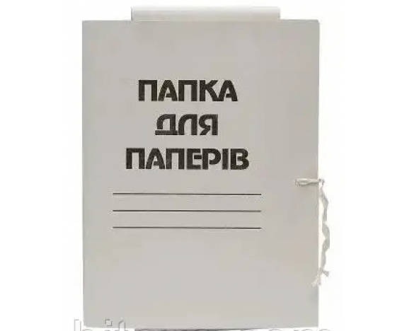 Папка картонна з зав'язками 40 мм, Демис