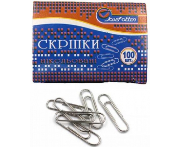 ZH207Скріпки канц. 28мм, нікель, 100шт. Josef Otten (2217-28n )