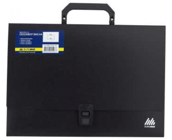 Портфель пластиковий A4/35мм, чорний,BM.3724-01