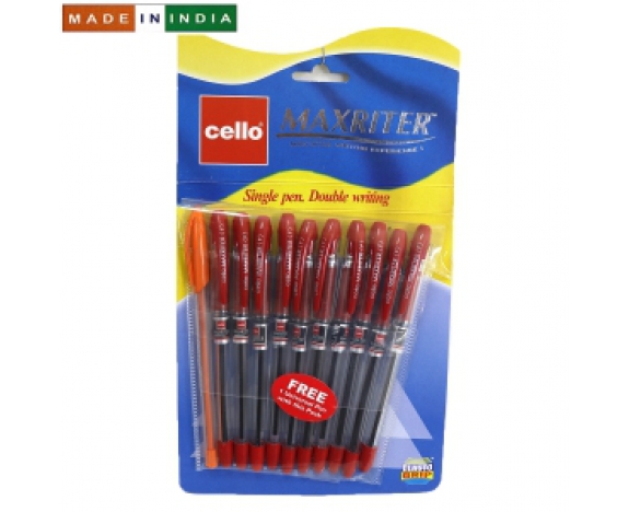 Ручка Cello Maxriter SKU 10Hanger 0.7мм  червон.