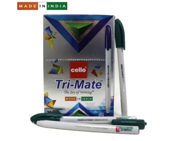 Ручка Cello Trimate SKU 50Box1.0мм зелен.