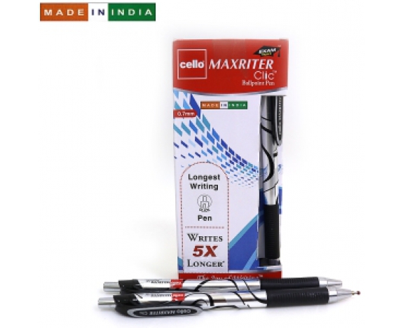 Ручка Cello Maxriter Clic SKU 12Box  0,7мм чорн.
