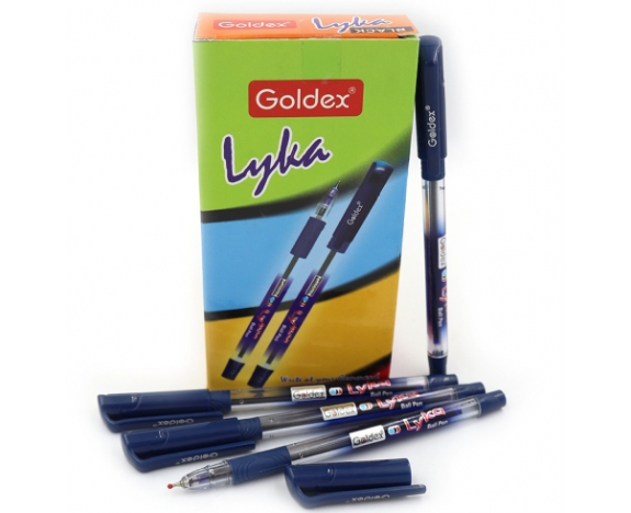 Ручка масляна Goldex LYKA #1262 Індія Blue 0,7мм з грипом
