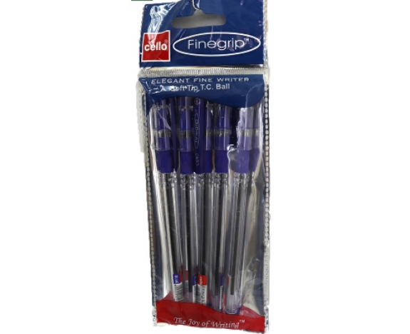 Ручка Cello Finegrip SKU 5PC/OPP  0,7мм фіолет.