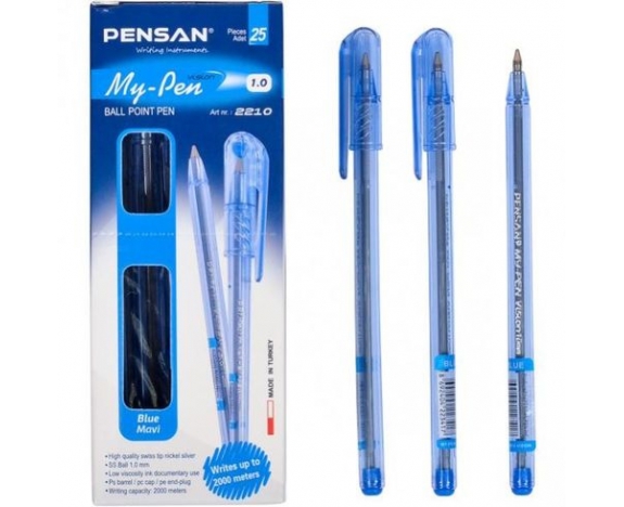 Ручка масляна PENSAN «My-Pen», СИНЯ, 1,00мм, Туреччина