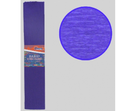 KR110-80711 Креп-папір 110%, темно-фіолетовий 50*200см, осн.20г/м2, общ.42г/м2