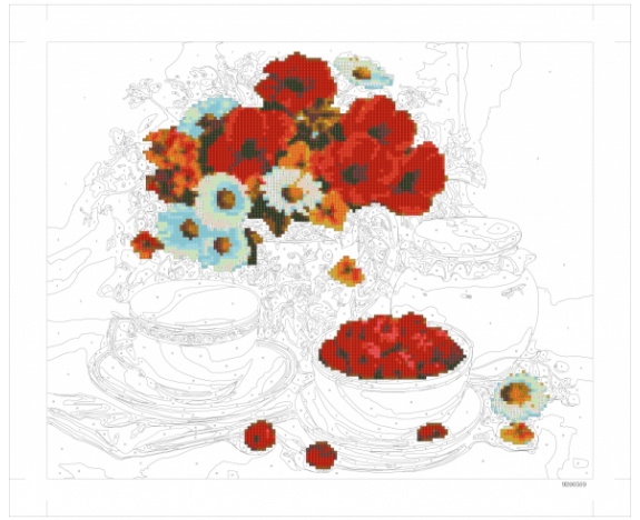9D90569 Картина по номерам + Діамант 9D 40*50 