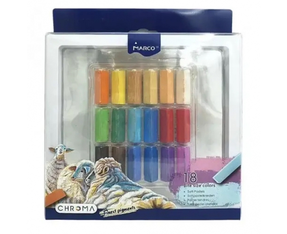 Пастель суха 18 кольорів,Chroma,1060-18FB,TM 