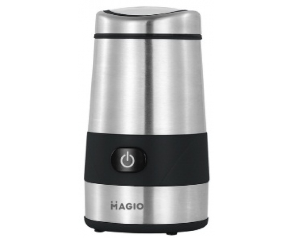 (ПІД ЗАМОВЛЕННЯ) Кофемолка MAGIO МG-202 SILVER, емкость 60г, нож и корпус - нержавеющая сталь