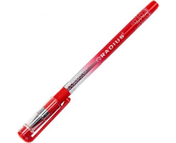 Ручка I-Pen 1,0мм, прінт.корпус, червоний ковпачок, стрижень червоний, Radius