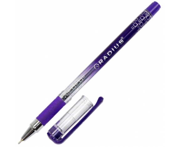 Ручка I-Pen 1,0мм, прінт.корпус, фіолетовий ковпачок, стрижень фіолетовий, Radius