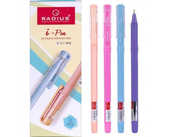 Ручка I-PEN, синя, кольоровий матовий корпус, 1,0 мм, Radius