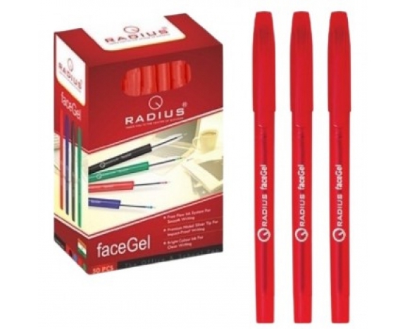 Ручка Face Gel, червона, гелева, Radius