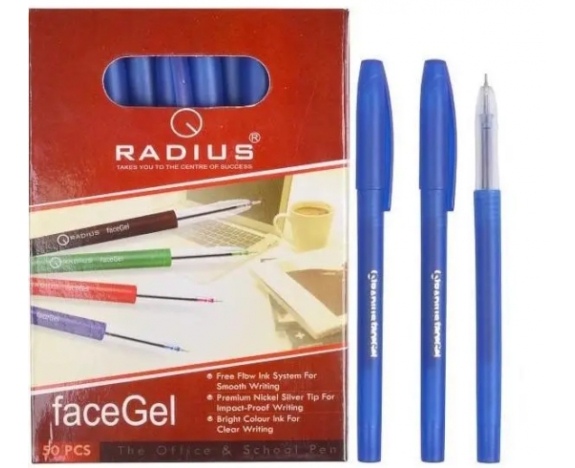 Ручка Face Gel, синя, гелева, Radius