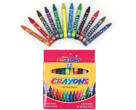 8496-12B Крейда воскова Crayons, набір 12 кол.