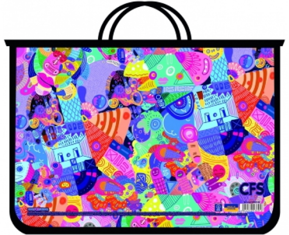 Портфель пластиковий А4 на блискавці Colorfull CF30001-08