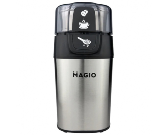 (ПІД ЗАМОВЛЕННЯ) Мультимолка MAGIO МG-195/300Вт/70 гр/нерж.корпус/знімна чаша/ніж титан. покр, для спецій,круп,кави