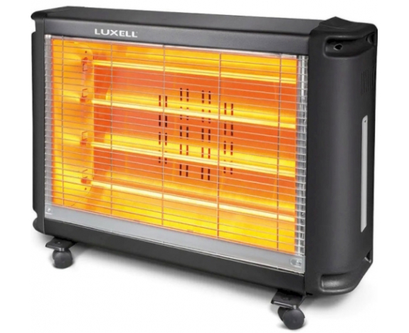 (ПІД ЗАМОВЛЕННЯ) Обігрівач інфрачервоний кварцовий Luxell LX-2811-6, 2200 Вт, 6 кварцові трубки, термостат.