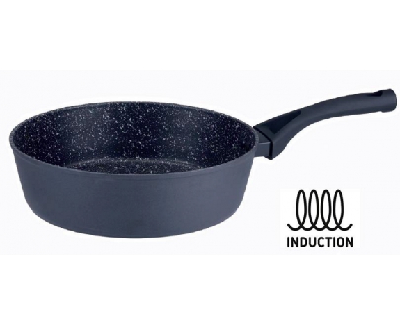 (ПІД ЗАМОВЛЕННЯ) Сковорода Con Brio СВ2430, 24см, Honey line, INDUCTION, Eco Granite, ручка Soft touch